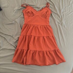 No Boundaries Rust Smocked Dress